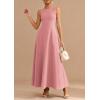 imagePRETTYGARDEN Womens Summer Tank Maxi Dress 2026 Spring Sleeveless Swing A Line Long Flowy Elegant Cocktail Dresses PocketsPink