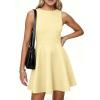 imagePRETTYGARDEN A Line Dresses for Women 2026 Elegant Classy Sleeveless Summer Short Tank Cocktail Party Spring Mini DressYellow