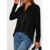 imagePRETTYGARDEN Long Sleeve Shirts for Women 2025 Fall Fashion Clothing Henley Tops Trendy Dressy Casual Blouses Work OutfitsBlack