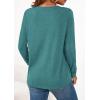 imagePRETTYGARDEN Long Sleeve Shirts for Women 2025 Fall Fashion Clothing Henley Tops Trendy Dressy Casual Blouses Work OutfitsBlue Green