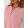 imagePRETTYGARDEN Long Sleeve Shirts for Women 2025 Fall Fashion Clothing Henley Tops Trendy Dressy Casual Blouses Work OutfitsCoral Pink