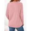 imagePRETTYGARDEN Long Sleeve Shirts for Women 2025 Fall Fashion Clothing Henley Tops Trendy Dressy Casual Blouses Work OutfitsCoral Pink