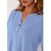 imagePRETTYGARDEN Long Sleeve Shirts for Women 2025 Fall Fashion Clothing Henley Tops Trendy Dressy Casual Blouses Work OutfitsLight Blue