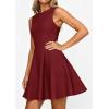 imagePRETTYGARDEN Summer Dresses for Women 2026 Elegant Sleeveless Boat Neck A Line Spring Formal Cocktail Party Mini DressBurgundy