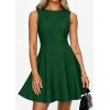 imagePRETTYGARDEN Summer Dresses for Women 2026 Elegant Sleeveless Boat Neck A Line Spring Formal Cocktail Party Mini DressDark Green