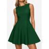 imagePRETTYGARDEN Summer Dresses for Women 2026 Elegant Sleeveless Boat Neck A Line Spring Formal Cocktail Party Mini DressDark Green