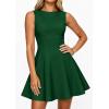 imagePRETTYGARDEN Summer Dresses for Women 2026 Elegant Sleeveless Boat Neck A Line Spring Formal Cocktail Party Mini DressDark Green