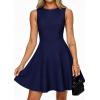 imagePRETTYGARDEN Summer Dresses for Women 2026 Elegant Sleeveless Boat Neck A Line Spring Formal Cocktail Party Mini DressNavy Blue