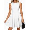 imagePRETTYGARDEN Summer Dresses for Women 2026 Elegant Sleeveless Boat Neck A Line Spring Formal Cocktail Party Mini DressWhite