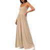 imagePRETTYGARDEN Summer Jumpsuits for Women Casual 2026 Wide Leg Date Night Rompers Sleeveless Beach Vacation One Piece OutfitsBeige