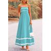 imagePRETTYGARDEN Womens 2025 Summer Flowy Maxi Dress Casual Sleeveless Spaghetti Strap Ruffle Beach Long DressesAqua Green