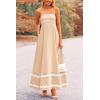 imagePRETTYGARDEN Womens 2025 Summer Flowy Maxi Dress Casual Sleeveless Spaghetti Strap Ruffle Beach Long DressesBeige