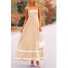 imagePRETTYGARDEN Womens 2025 Summer Flowy Maxi Dress Casual Sleeveless Spaghetti Strap Ruffle Beach Long DressesBeige