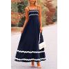 imagePRETTYGARDEN Womens 2025 Summer Flowy Maxi Dress Casual Sleeveless Spaghetti Strap Ruffle Beach Long DressesDark Blue