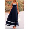 imagePRETTYGARDEN Womens 2025 Summer Flowy Maxi Dress Casual Sleeveless Spaghetti Strap Ruffle Beach Long DressesDark Blue