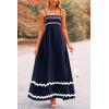 imagePRETTYGARDEN Womens 2025 Summer Flowy Maxi Dress Casual Sleeveless Spaghetti Strap Ruffle Beach Long DressesDark Blue