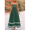 imagePRETTYGARDEN Womens 2025 Summer Flowy Maxi Dress Casual Sleeveless Spaghetti Strap Ruffle Beach Long DressesDark Green