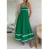 imagePRETTYGARDEN Womens 2025 Summer Flowy Maxi Dress Casual Sleeveless Spaghetti Strap Ruffle Beach Long DressesGreen