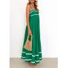imagePRETTYGARDEN Womens 2025 Summer Flowy Maxi Dress Casual Sleeveless Spaghetti Strap Ruffle Beach Long DressesGreen