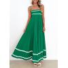 imagePRETTYGARDEN Womens 2025 Summer Flowy Maxi Dress Casual Sleeveless Spaghetti Strap Ruffle Beach Long DressesGreen
