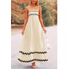 imagePRETTYGARDEN Womens 2025 Summer Flowy Maxi Dress Casual Sleeveless Spaghetti Strap Ruffle Beach Long DressesLight Beige