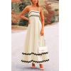 imagePRETTYGARDEN Womens 2025 Summer Flowy Maxi Dress Casual Sleeveless Spaghetti Strap Ruffle Beach Long DressesLight Beige