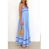 imagePRETTYGARDEN Womens 2025 Summer Flowy Maxi Dress Casual Sleeveless Spaghetti Strap Ruffle Beach Long DressesLight Blue