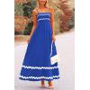 imagePRETTYGARDEN Womens 2025 Summer Flowy Maxi Dress Casual Sleeveless Spaghetti Strap Ruffle Beach Long DressesRoyal Blue