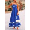 imagePRETTYGARDEN Womens 2025 Summer Flowy Maxi Dress Casual Sleeveless Spaghetti Strap Ruffle Beach Long DressesRoyal Blue