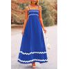imagePRETTYGARDEN Womens 2025 Summer Flowy Maxi Dress Casual Sleeveless Spaghetti Strap Ruffle Beach Long DressesRoyal Blue