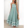 imagePRETTYGARDEN Womens 2025 Summer Flowy Maxi Dress Casual Sleeveless Spaghetti Strap Ruffle Beach Long DressesSage Green