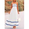 imagePRETTYGARDEN Womens 2025 Summer Flowy Maxi Dress Casual Sleeveless Spaghetti Strap Ruffle Beach Long DressesWhite Blue