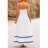 imagePRETTYGARDEN Womens 2025 Summer Flowy Maxi Dress Casual Sleeveless Spaghetti Strap Ruffle Beach Long DressesWhite Blue