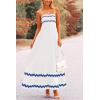 imagePRETTYGARDEN Womens 2025 Summer Flowy Maxi Dress Casual Sleeveless Spaghetti Strap Ruffle Beach Long DressesWhite Blue