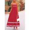 imagePRETTYGARDEN Womens 2025 Summer Flowy Maxi Dress Casual Sleeveless Spaghetti Strap Ruffle Beach Long DressesWine Red
