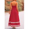 imagePRETTYGARDEN Womens 2025 Summer Flowy Maxi Dress Casual Sleeveless Spaghetti Strap Ruffle Beach Long DressesWine Red