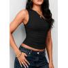 imagePRETTYGARDEN Womens Sleeveless One Shoulder Tank Top Ruched Slim Fit Shirts Basic Crop Y2k Tops 2026 Spring Fashion ClothingBlack