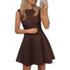 imagePRETTYGARDEN Summer Dresses for Women 2026 Elegant Sleeveless Boat Neck A Line Spring Formal Cocktail Party Mini DressBrown