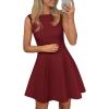 imagePRETTYGARDEN Summer Dresses for Women 2026 Elegant Sleeveless Boat Neck A Line Spring Formal Cocktail Party Mini DressBurgundy