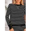 imagePRETTYGARDEN 2 Piece Skirts Sets For Women Fall Fashion 2025 Striped Sweater Dress Knit Lounge Travel Outfits Winter ClothingBlack Stripe