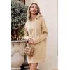 imagePRETTYGARDEN Sweatshirt for Women 2025 Fall Oversized Pullover Long Sleeve Casual Hoodie Dress Kangaroo Pocket Winter ClothesApricot