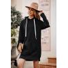 imagePRETTYGARDEN Sweatshirt for Women 2025 Fall Oversized Pullover Long Sleeve Casual Hoodie Dress Kangaroo Pocket Winter ClothesBlack