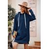 imagePRETTYGARDEN Sweatshirt for Women 2025 Fall Oversized Pullover Long Sleeve Casual Hoodie Dress Kangaroo Pocket Winter ClothesBlue