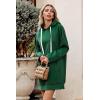 imagePRETTYGARDEN Sweatshirt for Women 2025 Fall Oversized Pullover Long Sleeve Casual Hoodie Dress Kangaroo Pocket Winter ClothesDark Green