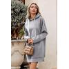 imagePRETTYGARDEN Sweatshirt for Women 2025 Fall Oversized Pullover Long Sleeve Casual Hoodie Dress Kangaroo Pocket Winter ClothesLight Grey
