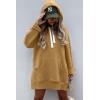 imagePRETTYGARDEN Sweatshirt for Women 2025 Fall Oversized Pullover Long Sleeve Casual Hoodie Dress Kangaroo Pocket Winter ClothesLight Khaki