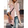 imagePRETTYGARDEN Womens 2025 Fall Reversible Long Vests Sleeveless Fleece Jacket Zip Up Hoodie Pockets Warm Coat Winter ClothingLight Pink
