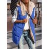 imagePRETTYGARDEN Womens 2025 Fall Reversible Long Vests Sleeveless Fleece Jacket Zip Up Hoodie Pockets Warm Coat Winter ClothingRoyal Blue