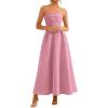 imagePRETTYGARDEN Cocktail Dresses for Women 2026 Summer Formal Elegant Tube Top Strapless Spring Wedding Guest Party Midi DressPink