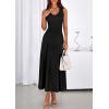 imagePRETTYGARDEN Womens Summer Casual Dresses 2026 Spring Sleeveless V Neck Midi Business Work A Line Pleated Cocktail DressBlack